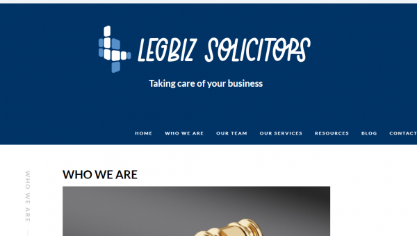 LegBiz Solicitors Website